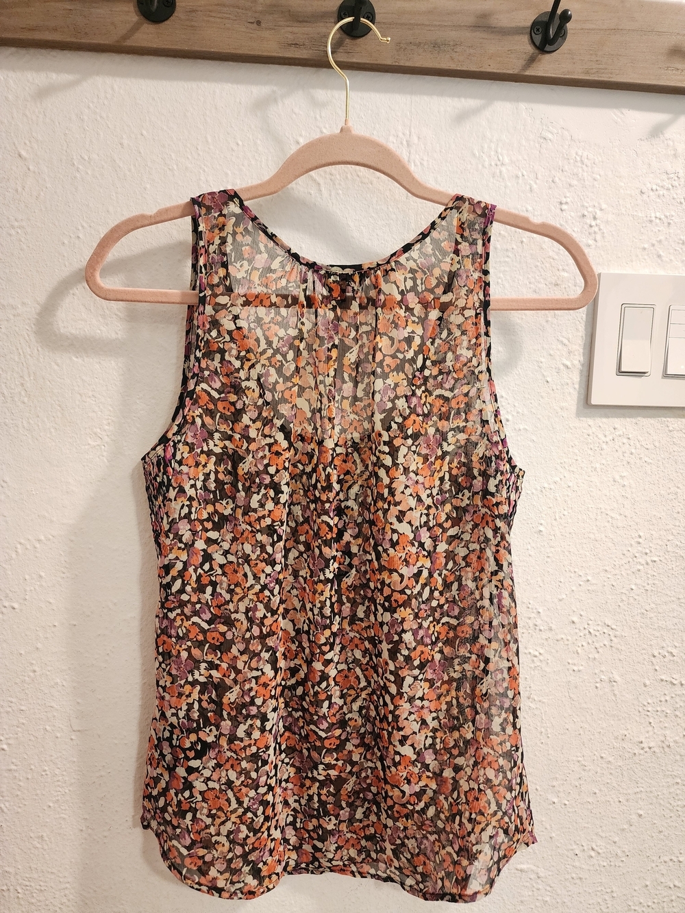 Guess Floral Sheer Sleeveless Camisole - XS - Picture 4 of 7